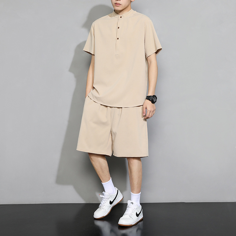 Bộ Quần Áo Đũi Nam thời trang Nam Menswear chất vải đũi thái loại dày bộ đồ nam vải đũi trẻ trung