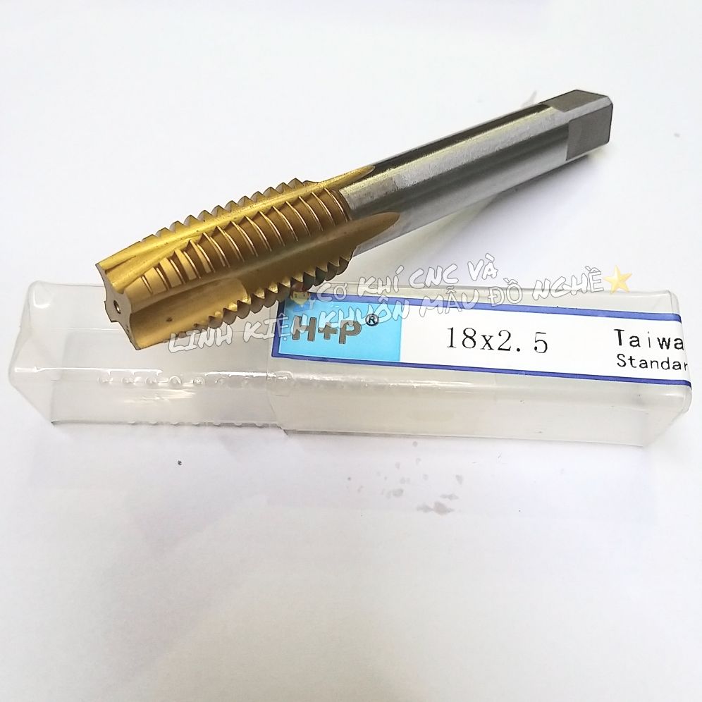 Mũi taro h+p vàng thẳng m18 x 2.5
