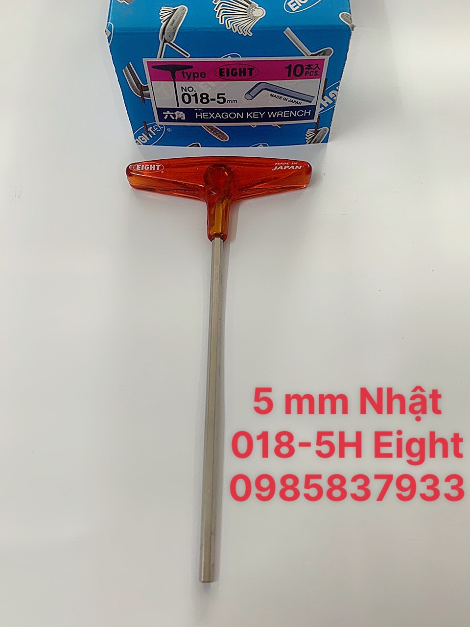 Tay vặn lục giác chữ T 5 mm 018-5H Eight Nhật tại Máy NTT vặn ốc chìm tuổi thọ cao dễ dàng hiệu quả