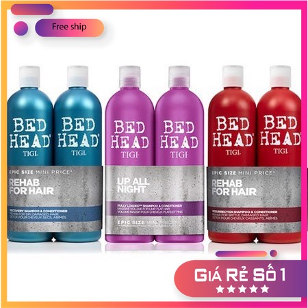 Cặp Dầu Gội Xả TIGI Đỏ 750ml Phục Hồi Hư Tổn Cấp Độ 2-3 , Giúp Tóc Phồng , Giảm Rãy Rụng , Khử Gàu Ngứa