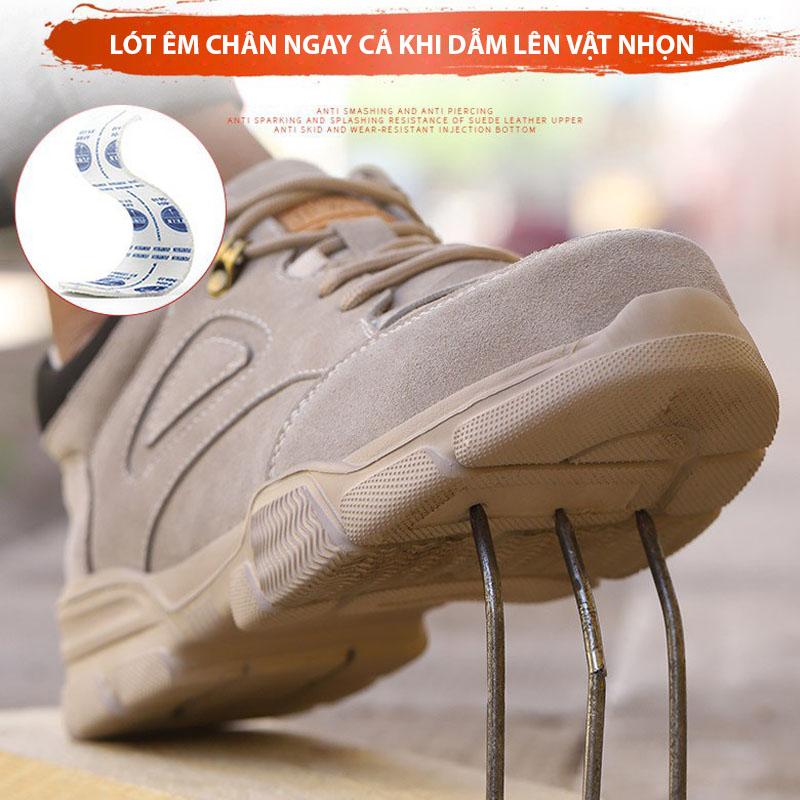 Giày Bảo Hộ Lao Động Nam Siêu Nhẹ - Chống Đinh - Chống Va Đập - Giày Phong Cách Trẻ