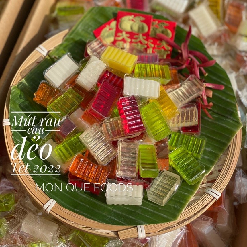 250g Kẹo Râu câu dẻo trái cây thơm ngon- đồ ăn vặt-bánh mứt tết-kẹo tết