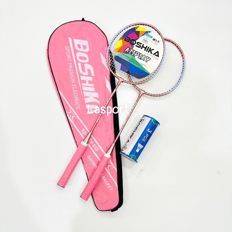 Vợt, vợt cầu lông cho người tập đánh (sét vợt 2 chiếc)( tặng kèm 2 quả cầu và 1 khăn mặt siêu thấm hút)