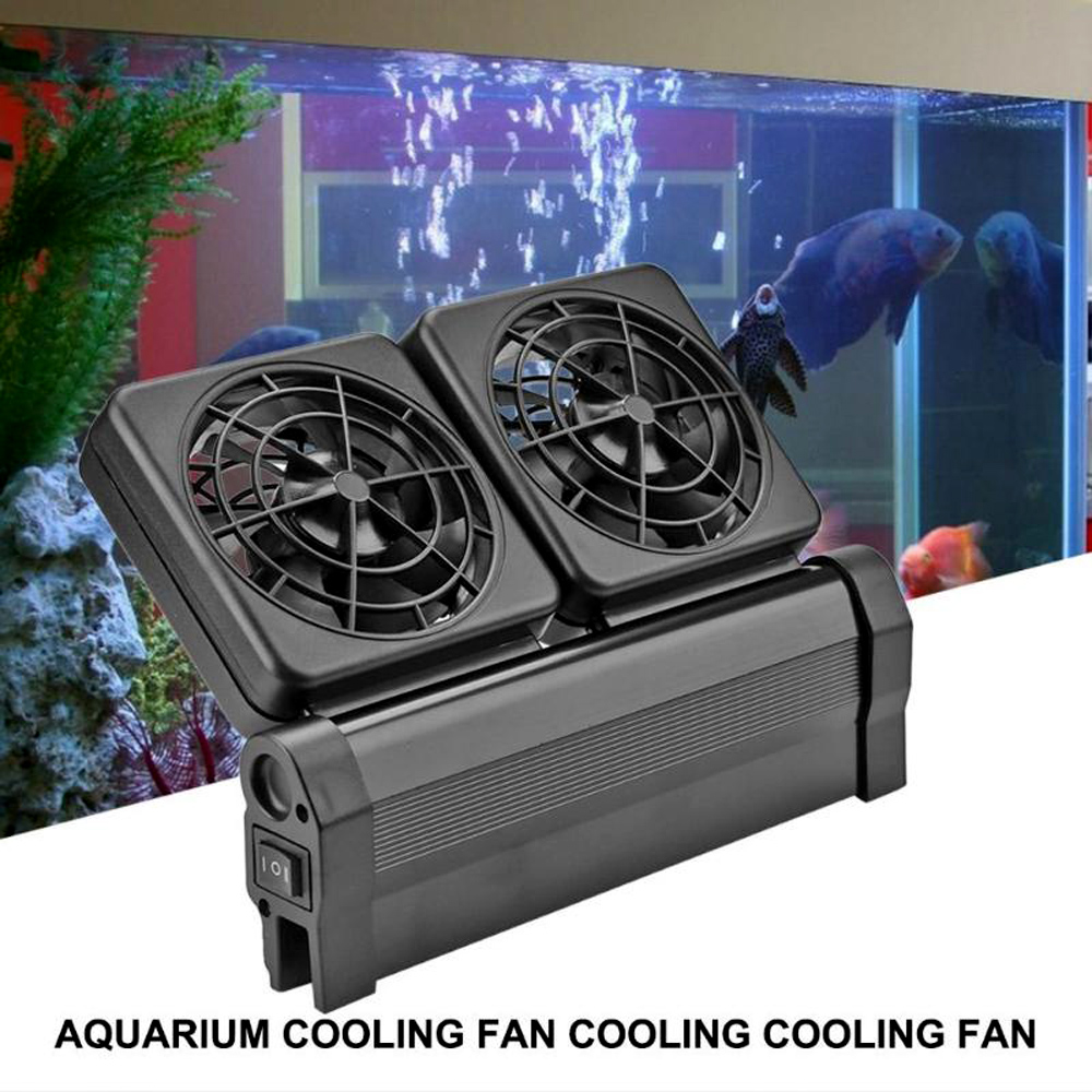 Quạt làm mát bể cá waterworld cho bể 40 - 60cm, 2 quạt, siêu mát, tiết kiệm điện.hàng mới về, bh uy tín bởi f - mart