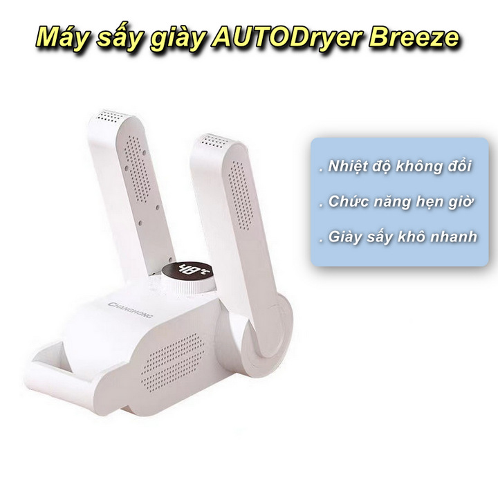 Máy sấy giày AUTODryer Breeze khử mùi UV, Hẹn Giờ có thể xếp gọn