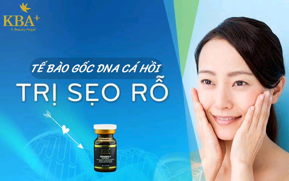 Tế bào gốc trị sẹo rỗ kba dna cá hồi repairing a ampoule, giúp cho trẻ hoá làn da và tái sinh làn da mới