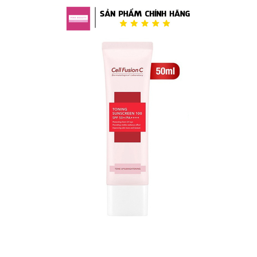 Kem chống nắng cho da mặt nâng tone da Cell Fusion C Toning Sunscreen 100 SPF PA 50ml - Kem chống nắ