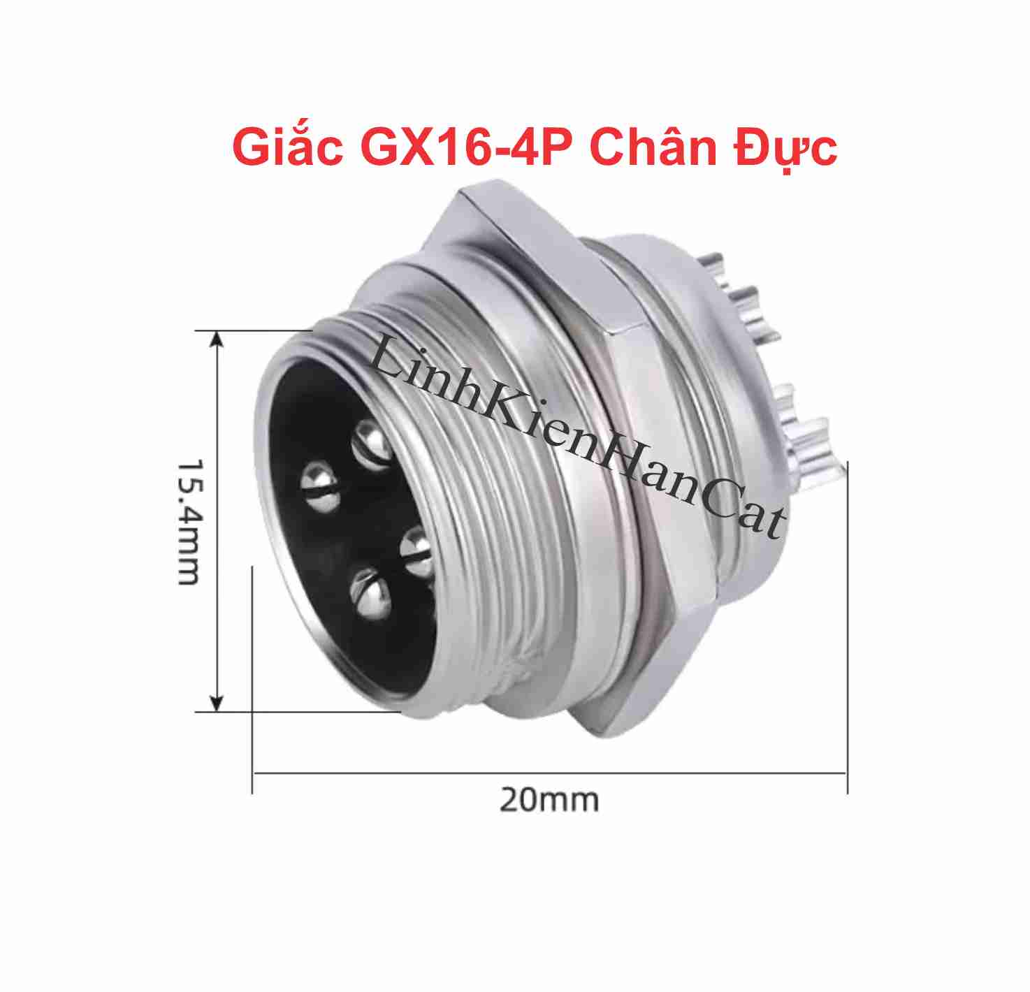Giắc gx16-4p chân đực