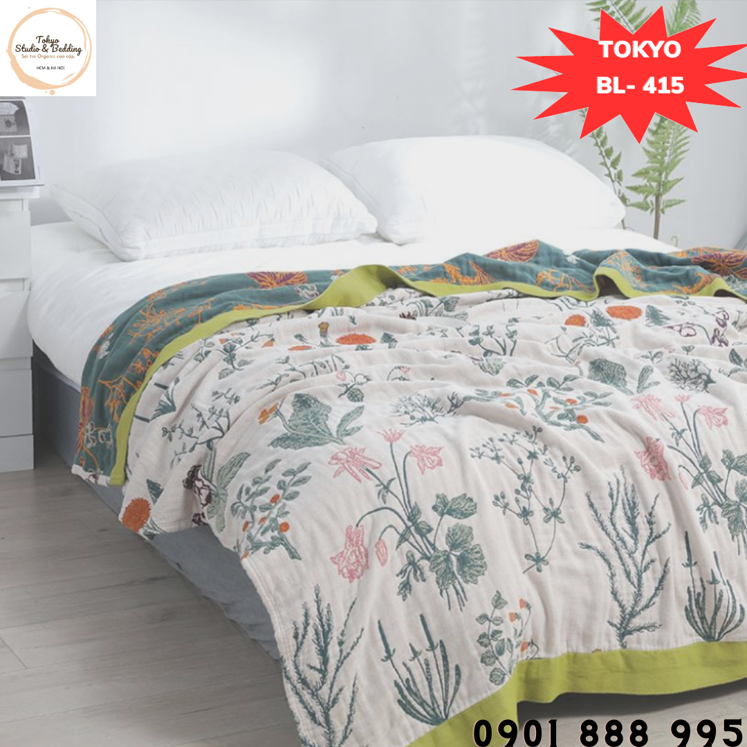 A97_chăn xô organic cotton dòng cao cấp