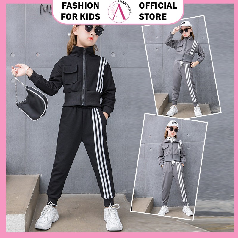 Bộ Thu Đông Thể Thao Cho Bé Gái và Bé Trai Từ 18 Đến 34 Kg ANAN STORE QATE B-TTHAO