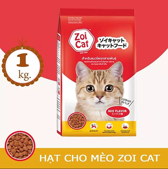 Thức ăn cho mèo Zoi Cat - hạt khô cho mèo trưởng thành gói 1kg