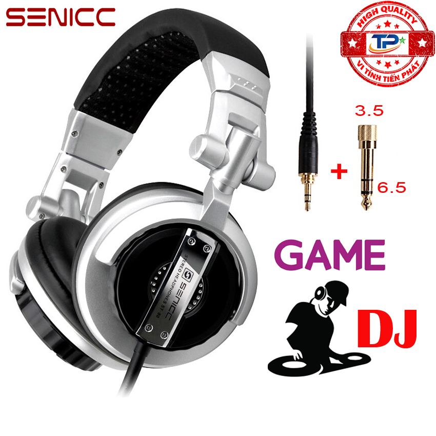 Tai nghe chuyên game và DJ Senicc ST-80 (xám)