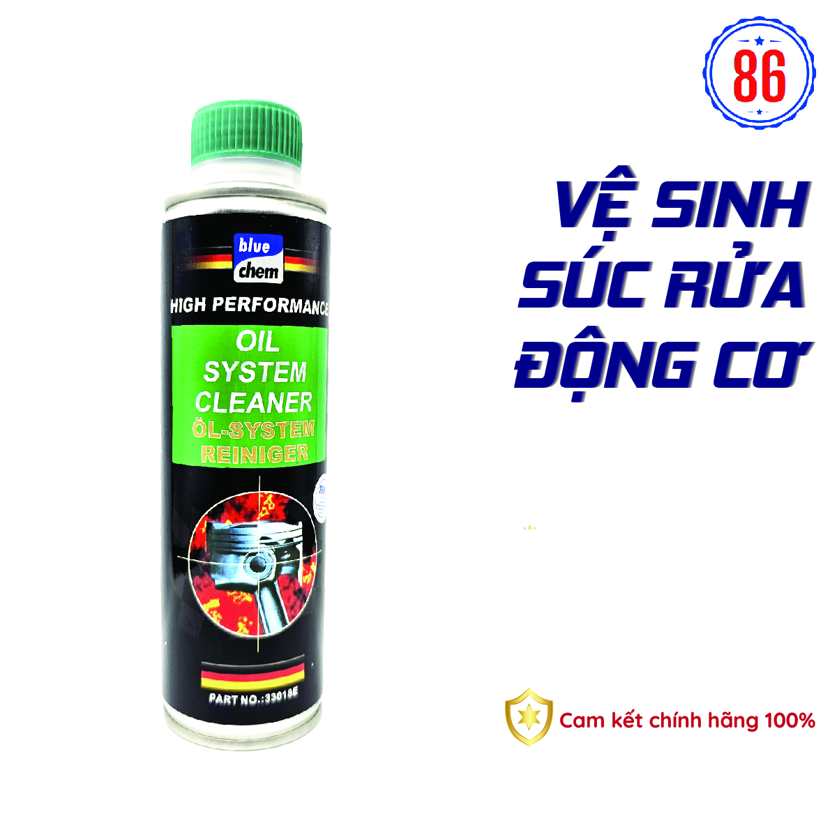 Vệ Sinh Súc Rửa Động Cơ Ô Tô Bluechem Oil System Cleaner 250ml