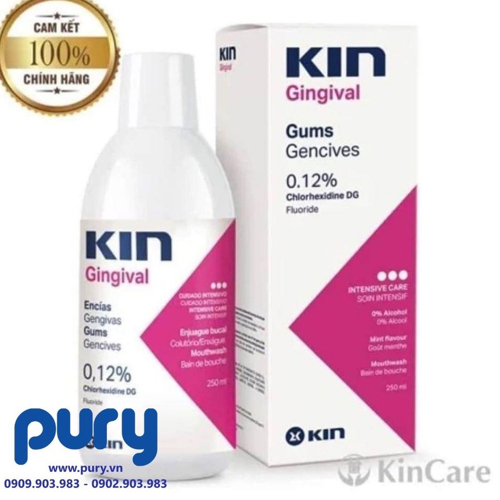 Nước súc miệng diệt khuẩn kin gingival 250 ml - nhập khẩu chính hãng