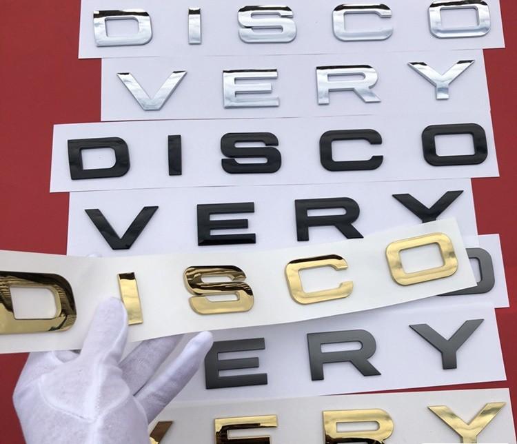 Bộ tem chữ nổi 3D DISCOVERY trang trí xe hơi ô tô MÀU VÀNG SÁNG