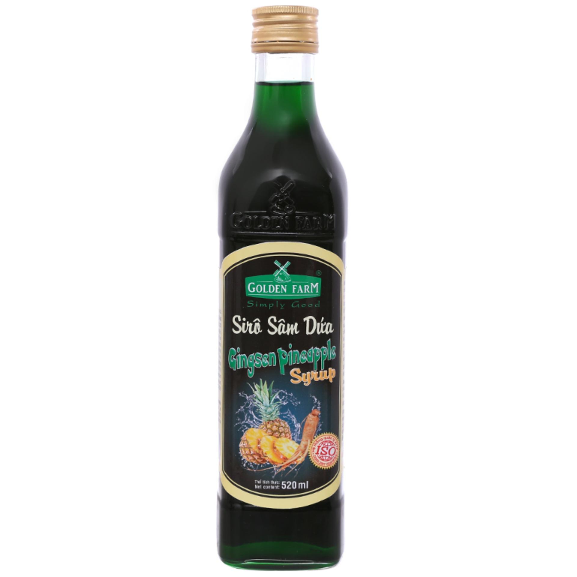 Siro Golden Farm hương sâm dứa Chai 520ml - Gia store