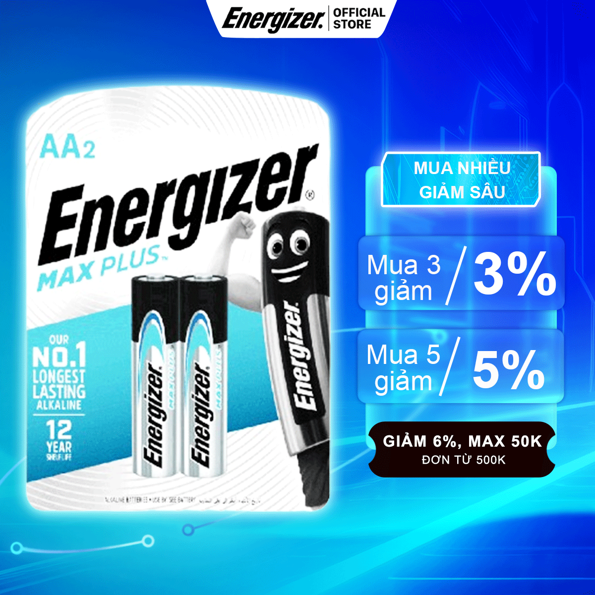 Pin energizer aaa/aa max plus - hàng chính hãng