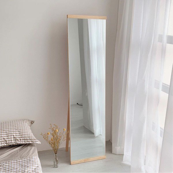 [HCM]Gương Đứng Soi Toàn Thân Tràn Viền Khung Gỗ 42*165 - A Mirror - tự nhiên