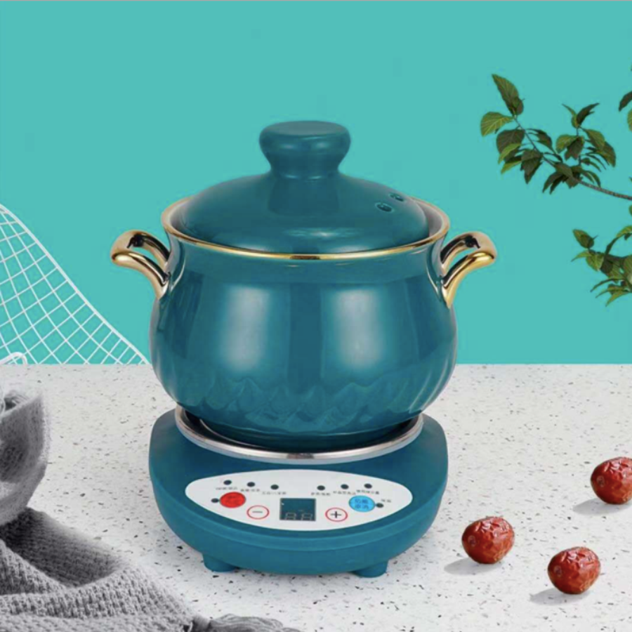 Thố chưng yến cách thủy nồi hầm mini màu xanh cổ vịt dâu tây và đỏ 1.2L