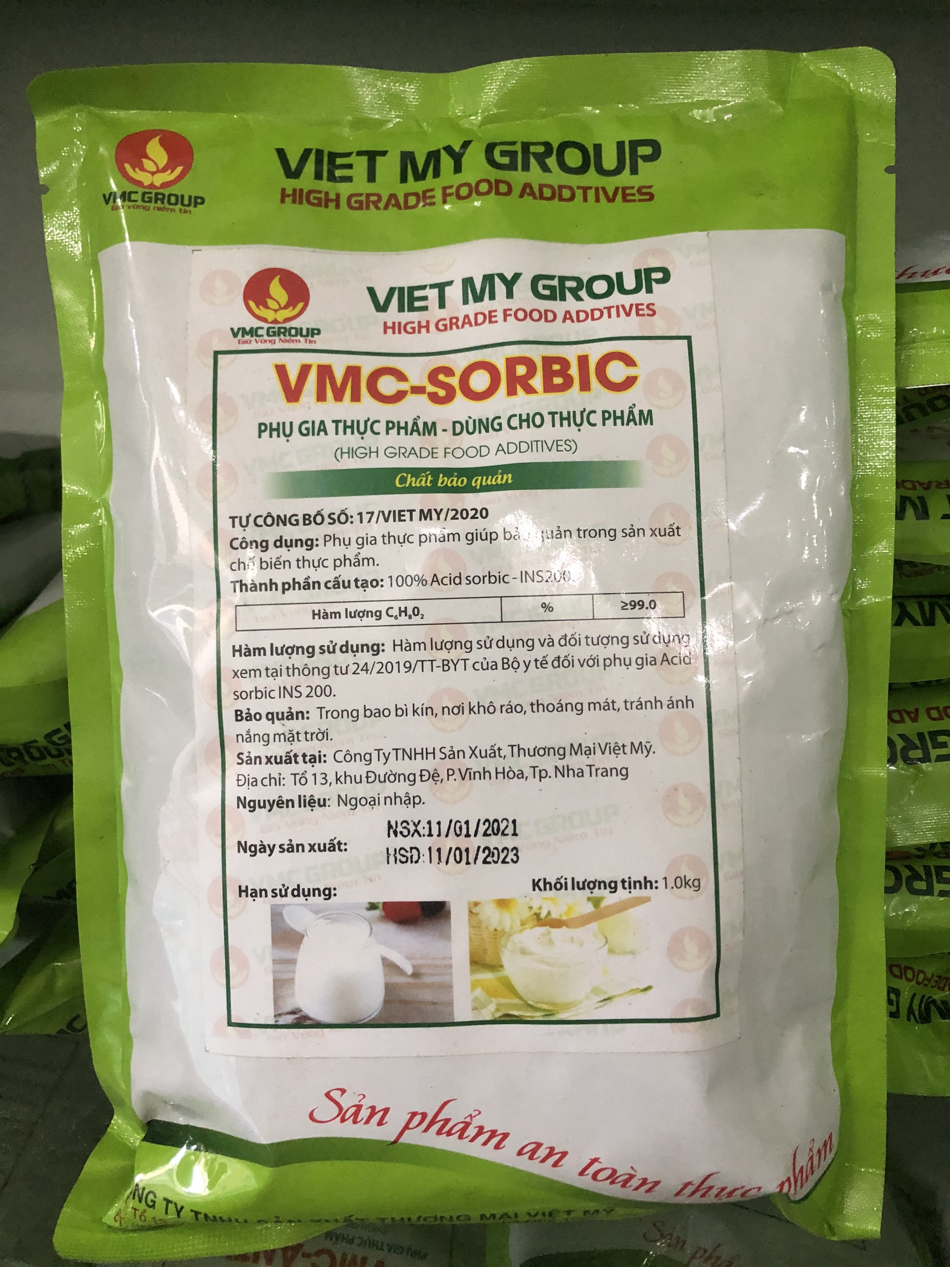 Bảo quản mứt hoa quả vmc sorbic