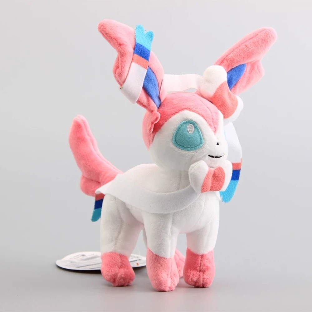 Gấu Bông Pokemon Eevee (Eevui) Sylveon Hệ Tiên Dạng Đứng (20cm) Hàng Chính Hãng Pokemon Nguyên Tem Nguyên Tag Mới 100% Xịn Đẹp