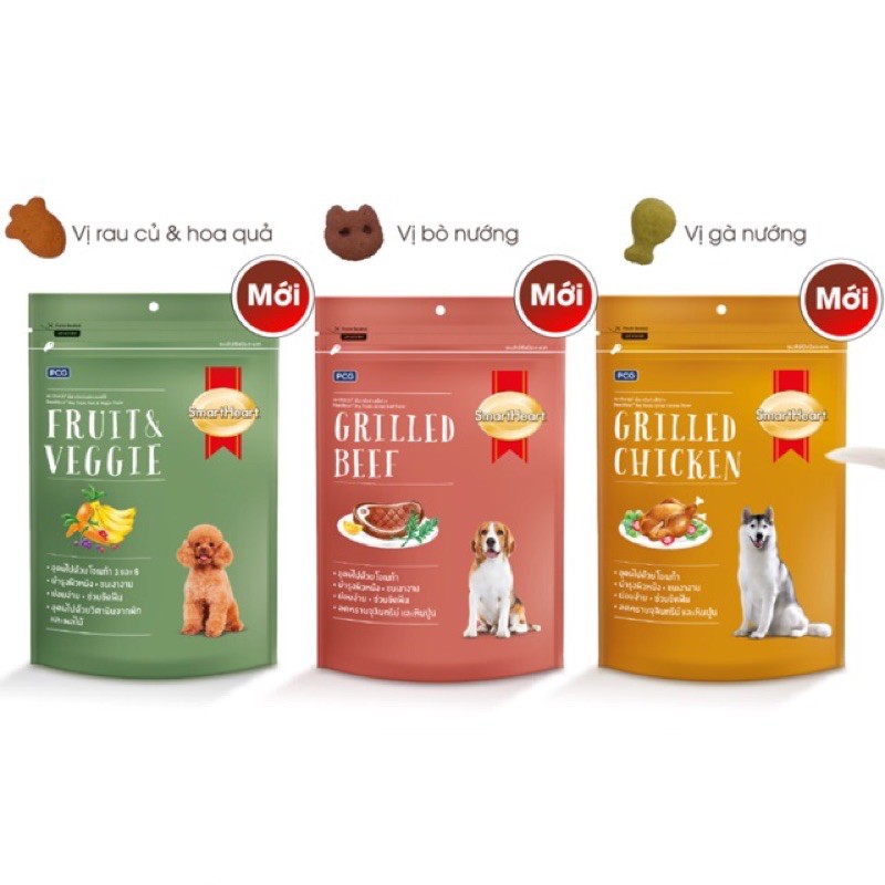 Snack Bánh Thưởng Cho Chó SmartHeart Dog Treats 100g - NôngTrạiThúCưng.com