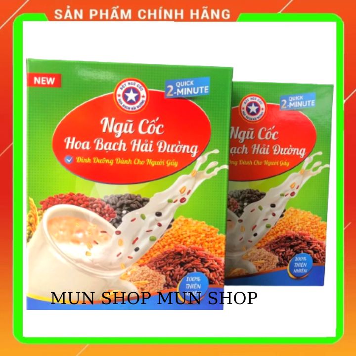 Combo 2 Hộp Bột Ngũ Cốc Tăng Cân Hoa Bạch Hải Đường 500gram - tăng cân an toàn hiệu quả cho mẹ sau sinh và cho trẻ nhỏ