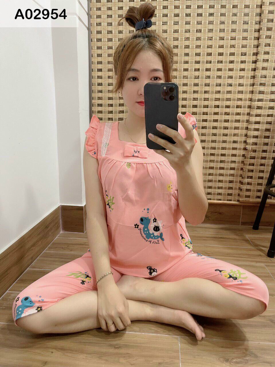 Set bộ kate lụa mặc nhà duyên dáng