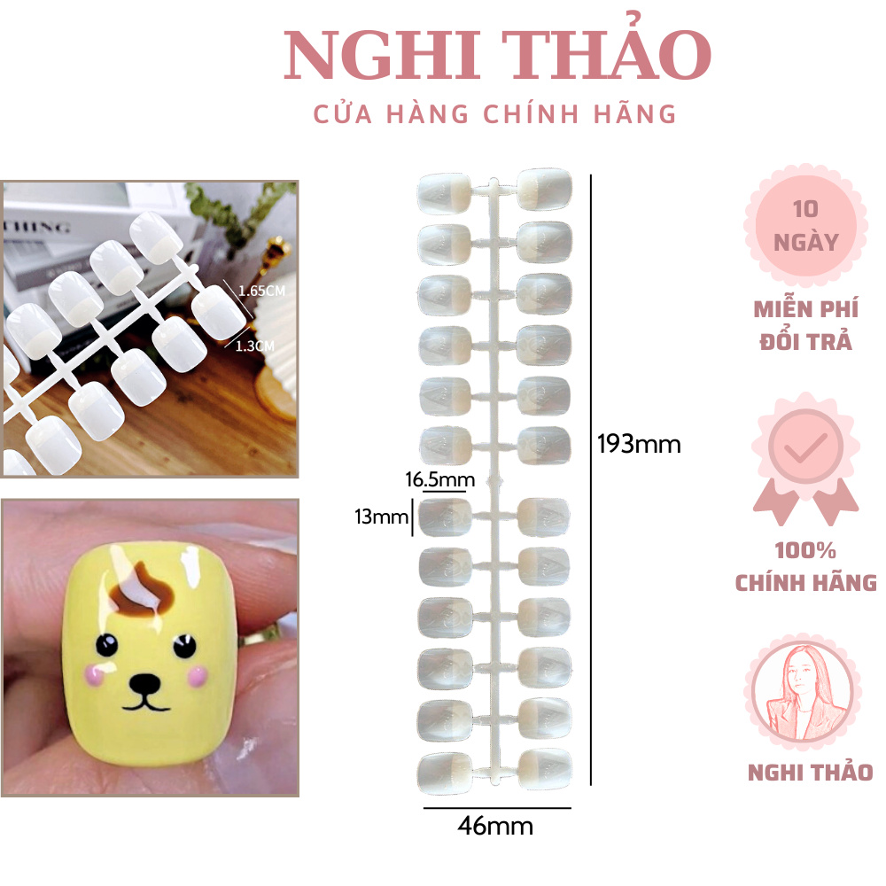Móng mẫu vuông Hàn Quốc