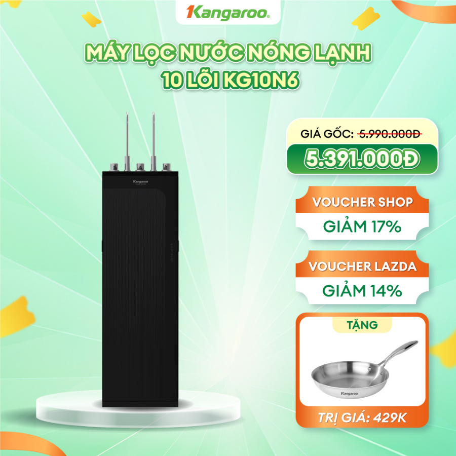   MIỄN PHÍ LẮP ĐẶT  Máy Lọc Nước Kangaroo Hydrogen Infinity Nóng Lạnh 10 Lõi KG10N6 