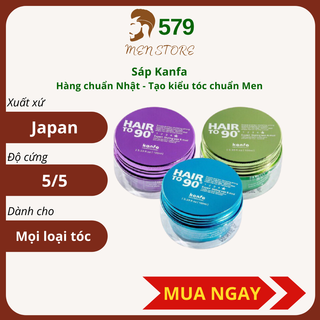 Sáp vuốt tóc hair to 90 kanfa 100ml-tạo kiểu cho mọi loại tóc, phù hợp mọi loại tóc / hair to 90 kanfa hair wax 100ml