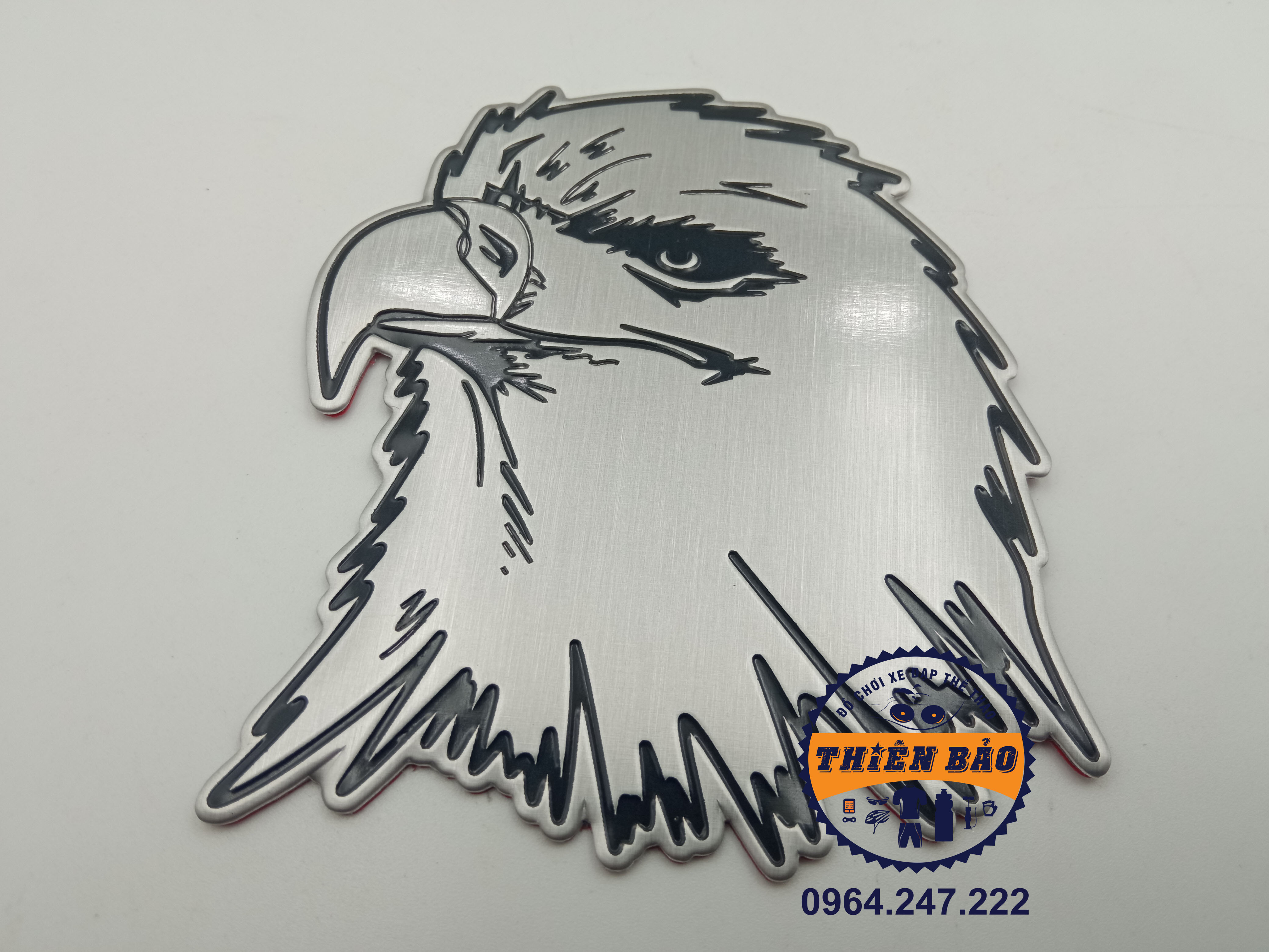 Decal nhôm dán xe, tem nhôm dán xe Đại Bàng, logo đại bàng dán xe nền trắng đen #380