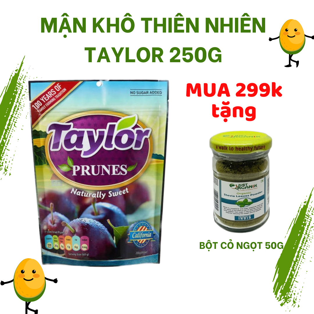 Mận khô Taylor Tự Nhi Giảm Táo Bón Cho Bé Ăn Vặt Bà Bầu 50g/250g