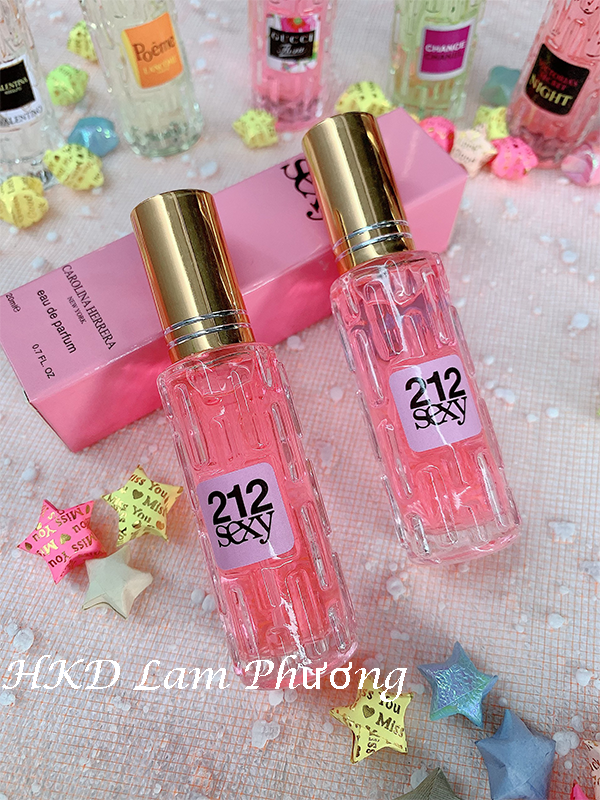 2 CHAI NƯỚC HOA NỮ 212 SEXY CHIẾT PHÁP 20ML LƯU HƯƠNG 6-8 TIẾNG