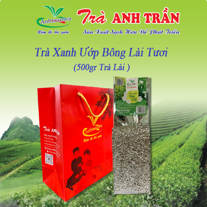 Trà xanh Ướp bông lài tươi 500g
