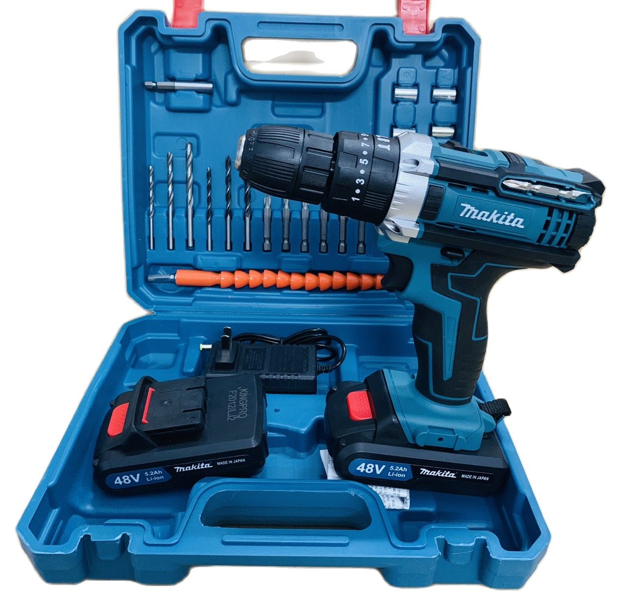 Máy khoan pin 48V MAKITA 3 chức năng có búa - Chuyên khoan tường, khoan sắt, khoan gỗ, bắt vít