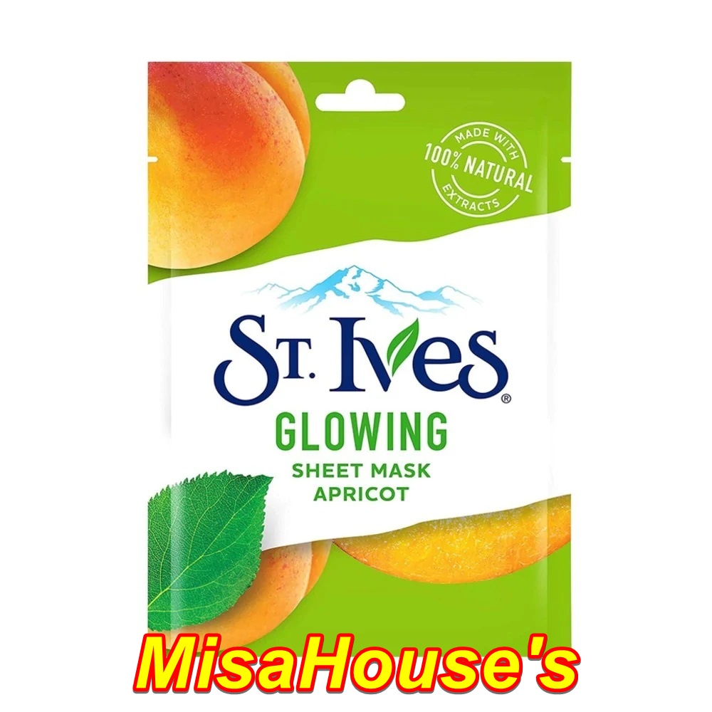 Mặt nạ tươi tắn St. Ives Glowing Sheet Mask Apricot 23ml