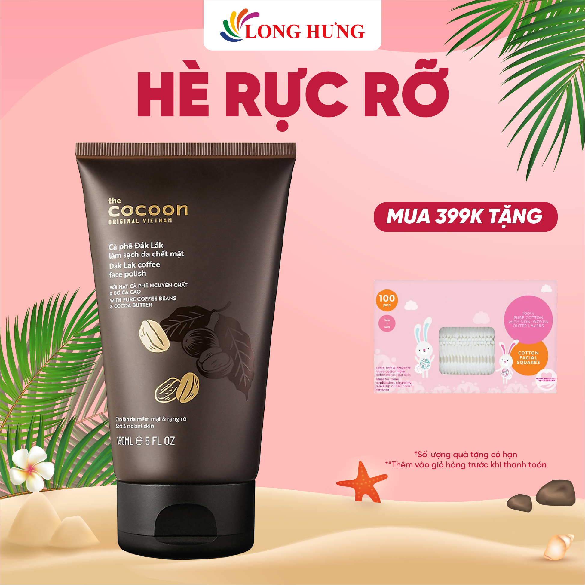 Tẩy tế bào chết mặt cà phê Đắk Lắk Cocoon làm sáng da