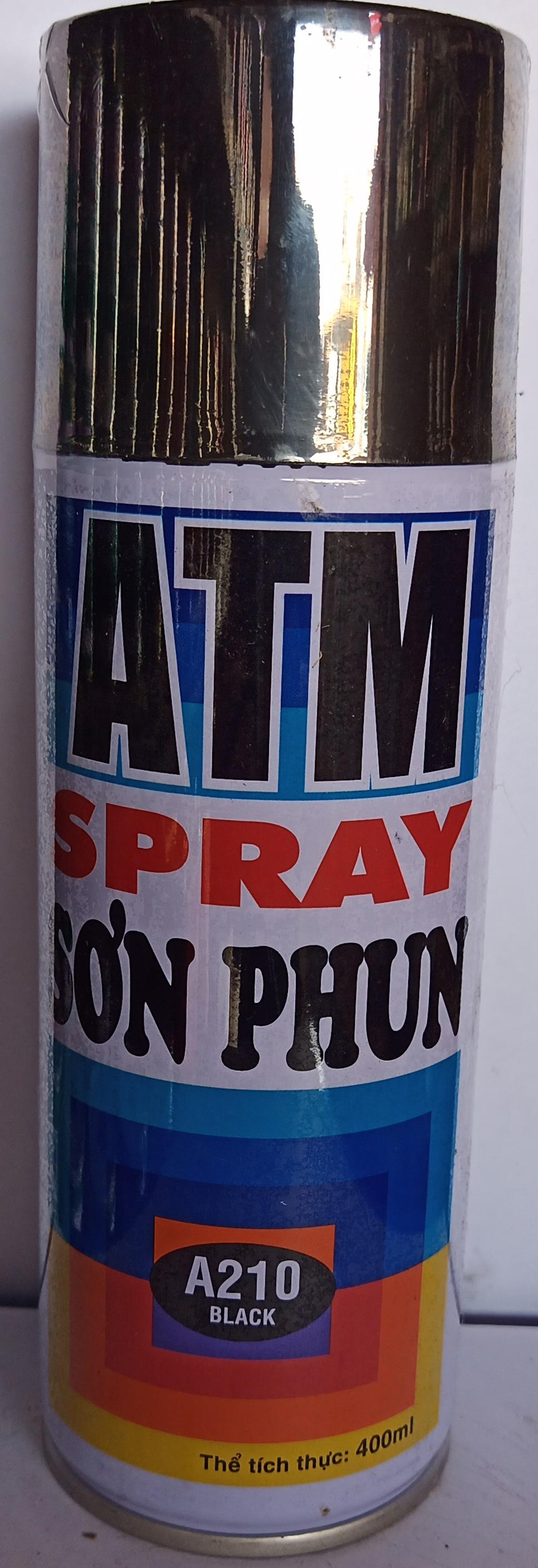 Sơn phun atm 400ml đen bóng