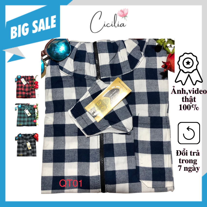 [SALE 3 NGÀY] Áo Chống Nắng Nam Kẻ Sọc Giá Rẻ, Che Cả Tay, Vải Kaki Dày Đẹp, Caro Phối Màu Trẻ Trung Kèm Khẩu Trang, Cicilia