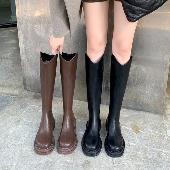 V-Neck Thigh Boots (Type 1) with 3cm High Sole, Super Soft and Beautiful, Super Pretty Full Box Thigh Boots Msp A12