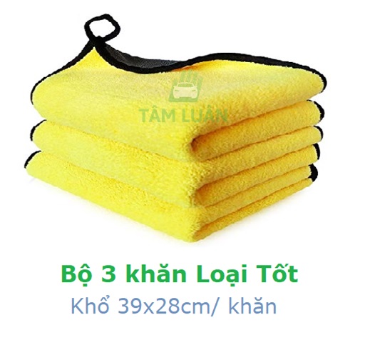 Bộ khăn lau oto chuyên dụng loại tốt - phụ kiện vệ sinh ô tô xe hơi