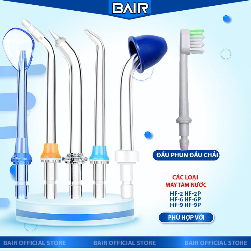 Bộ tổng hợp 6 đầu phun máy tăm nước, phù hợp với các mẫu tăm nước BF - 8 Pro và các mẫu tăm nước của H2ofloss