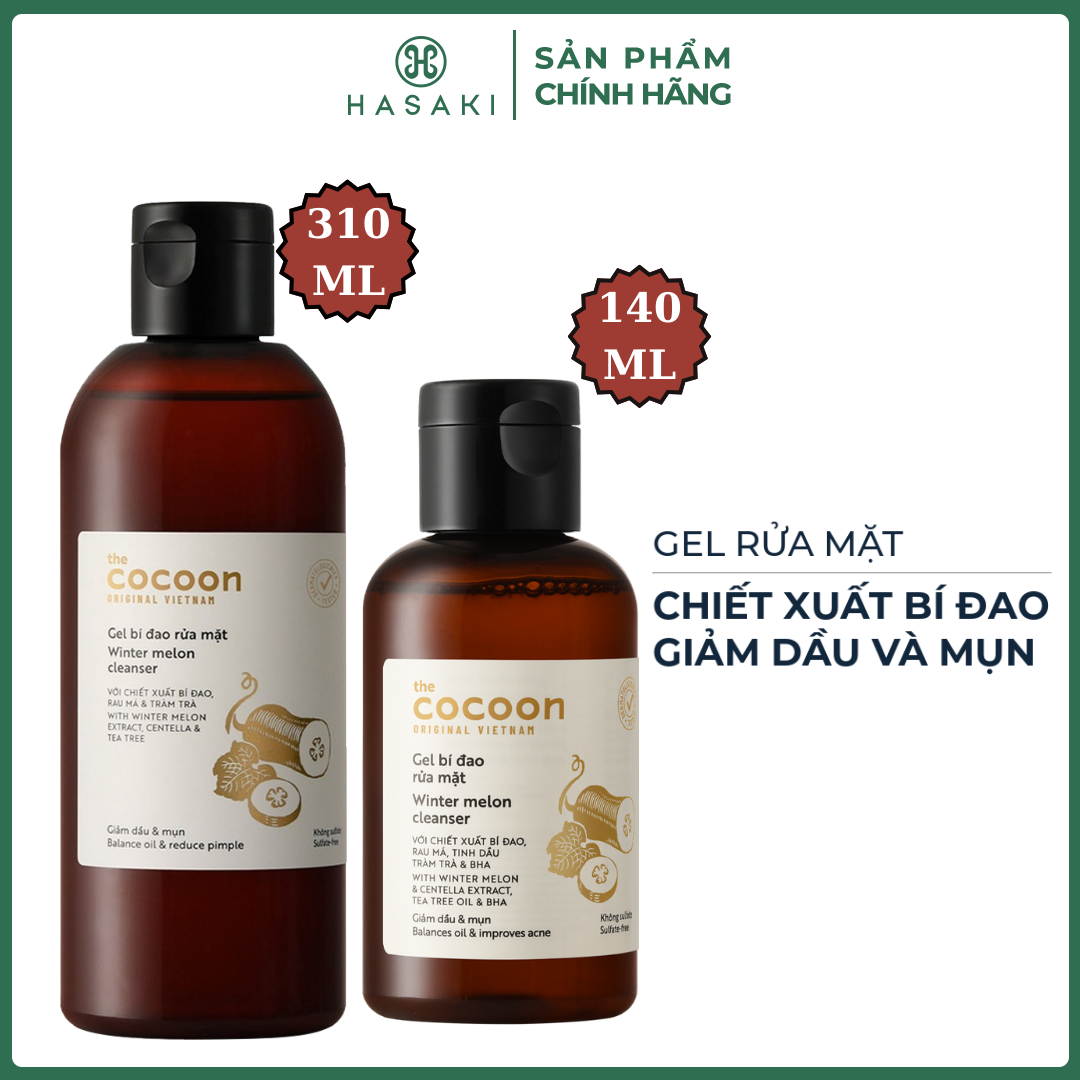 Gel Rửa Mặt Bí Đao Cocoon Làm Giảm Dầu & Mụn Hasaki Sản Phẩm Chính Hãng