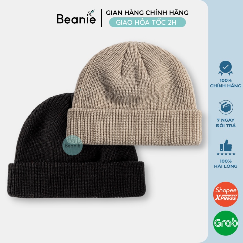 Mũ Len Ngắn Trơn Hàn Quốc Nhiều Màu BEANIE Thời Trang đẹp , Nón Len Unisex Nam Nữ Giá Rẻ Hot Trend 2021 Màu Đen, Be B002