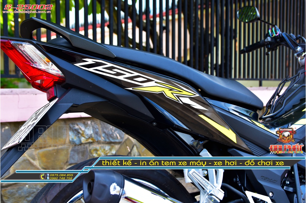 Tem rời xe sonic 150r vàng đen