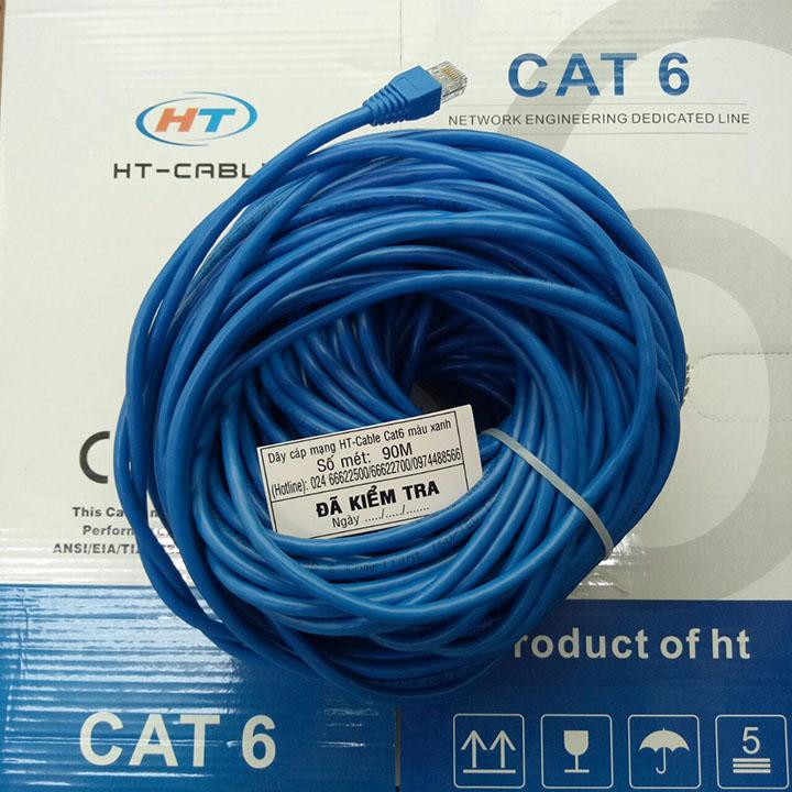 Dây cáp mạng cat6 utp ht-cable 90 mét có sẵn 2 đầu