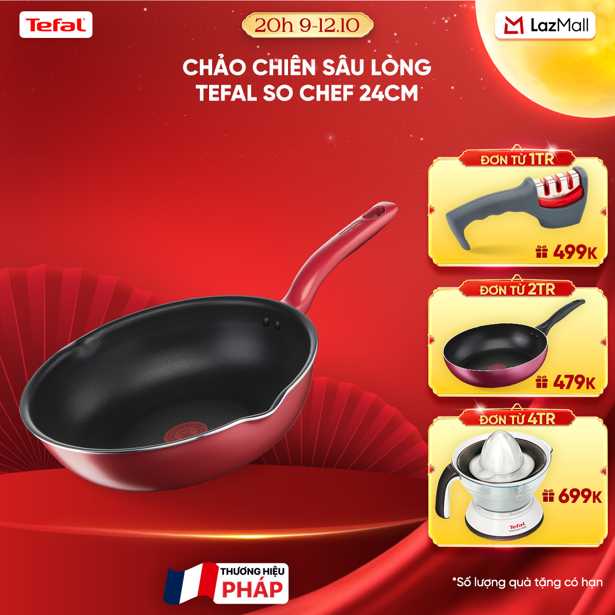 Chảo chiên sâu lòng Tefal So Chef 24cm