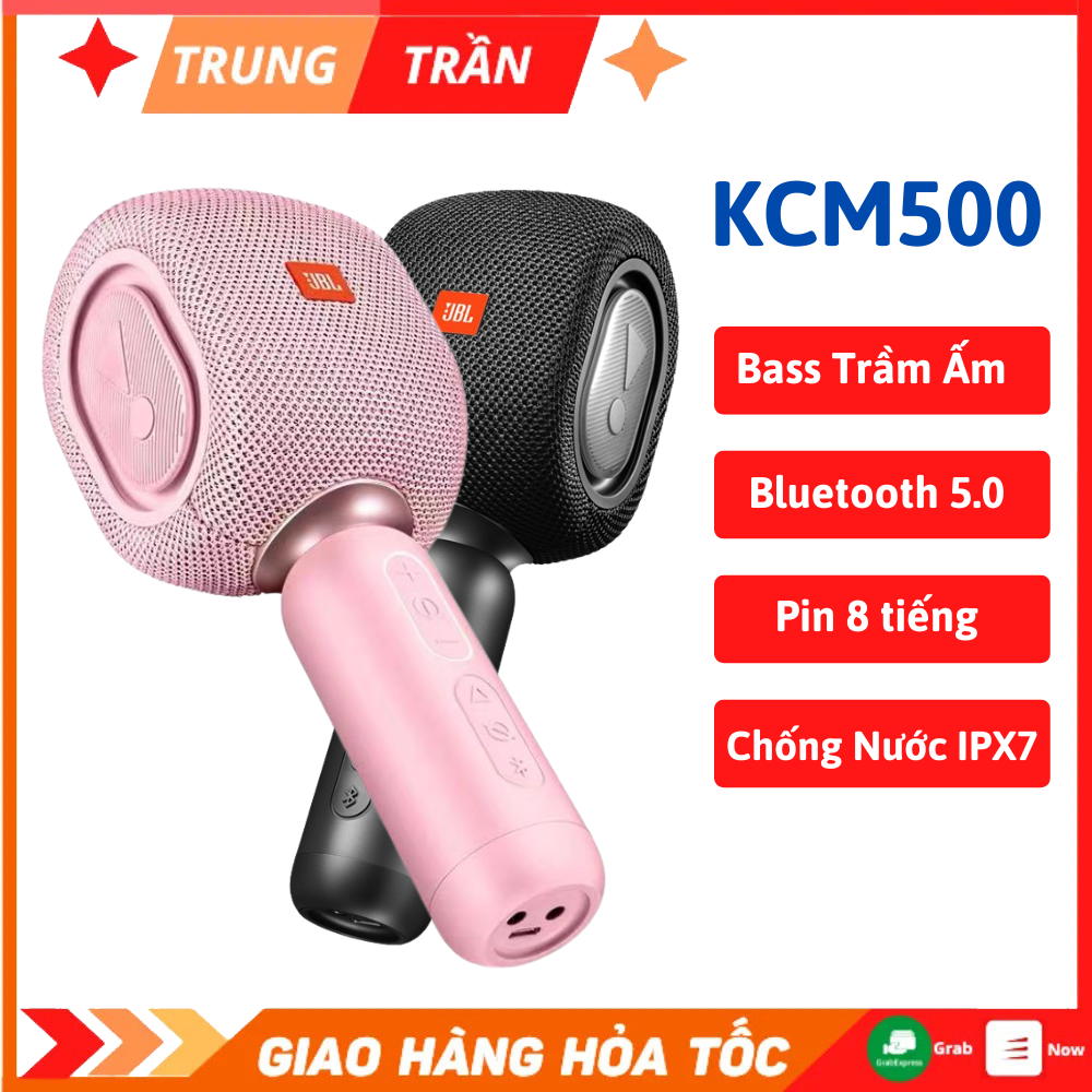 Micro Karaoke Bluetooth Floveme KMC500 - Mic Hát Không Dây Chống Hú, Bắt Âm Thanh Cực Tốt, Pin 8h, Phiên Bản 2022 - BH 12 Tháng. Mic hát karaoke Micro Bluetooth Micro không dây Micro Livestream Micro karaoke không dây