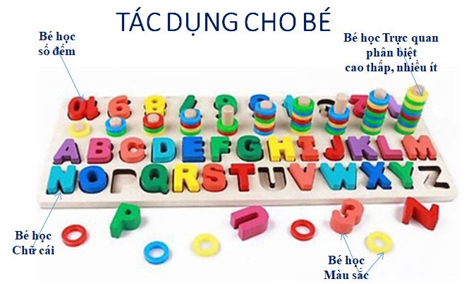 Bộ chữ tiếng việt + số + vòng tập đếm phù hợp cho bé từ 3-5 tuổi